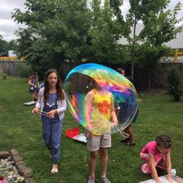 Children Making Bubbles