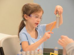Children Learning With Test Tubes