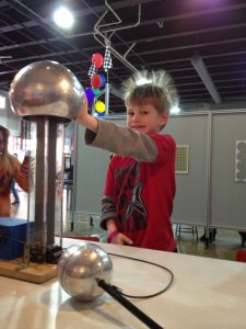Boy at the Science Cafe - Lancster Science Factory