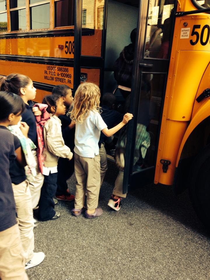Children Boarding Bus