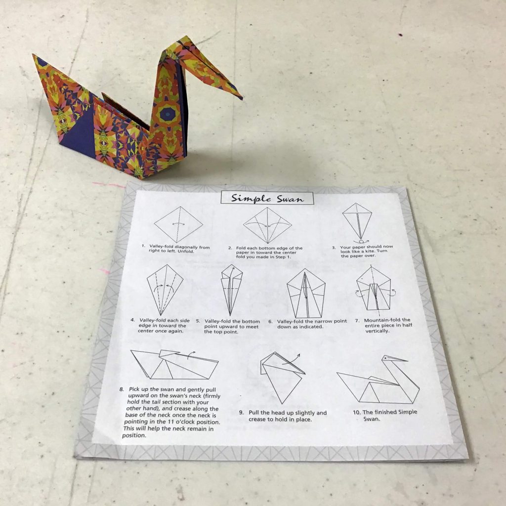 How to make an origami swan out of printer paper!