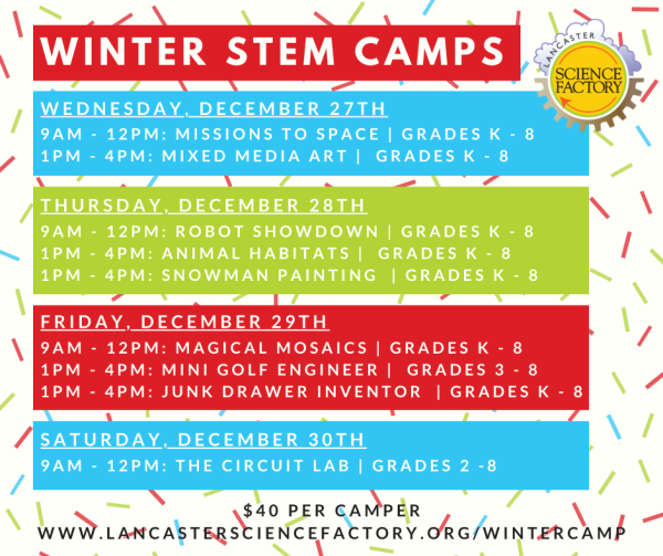 Winter Day Camps The Lancaster Science Factory